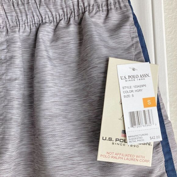 U.S. Polo Assn. Men's swim shorts Gray Navy NWT size Small - Picture 2 of 7